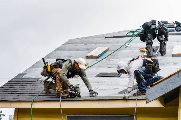 Professional Storm Damage Roof Repair technician working in Hughsonville, NY